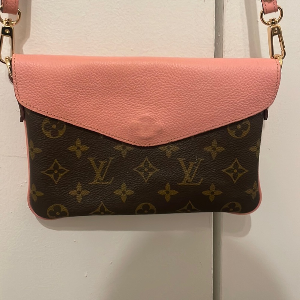 Boho Rococo repurposed Louis Vuitton crossbody bag